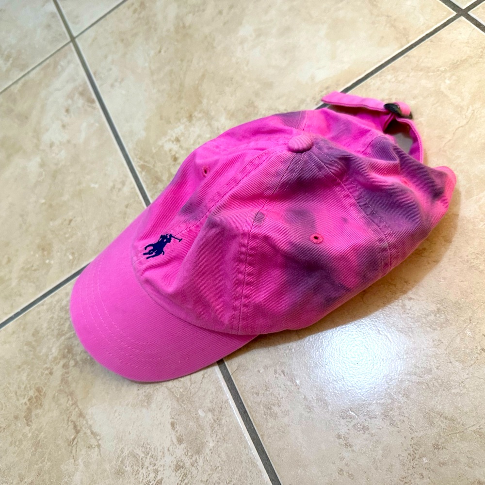 Pink polo hat